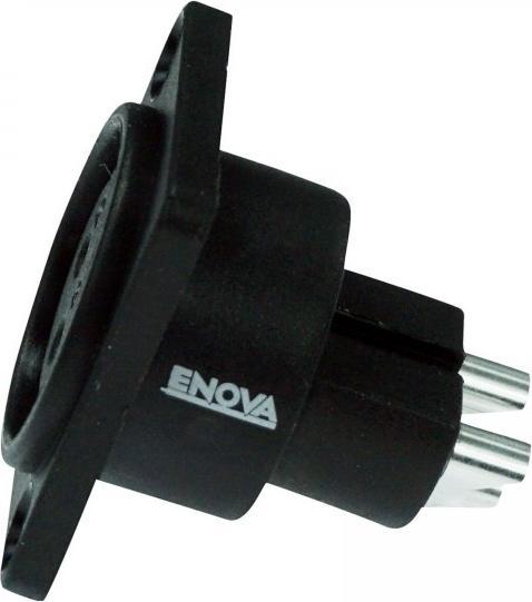 Produktbild Enova XLR Einbaubuchse, Outdoor, 3 Polig, schwarz