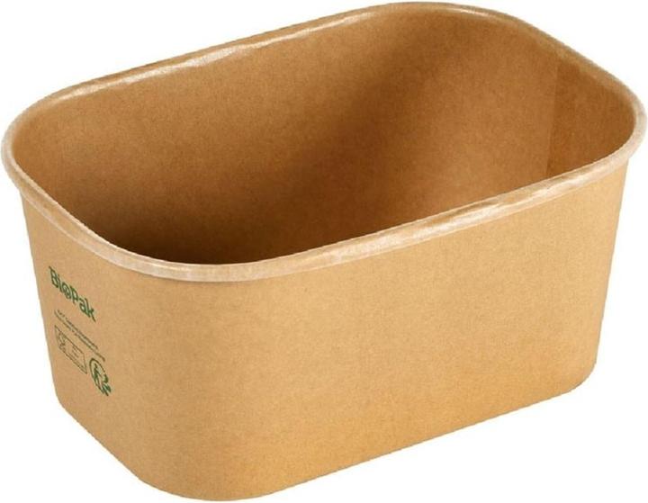 Biopak Insalatiera Brick Box Medium 1000 ml, marrone, 50 pezzi (50 x)