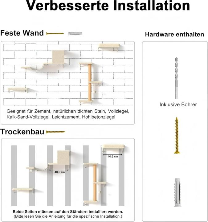 Actual product image Fukumaru 10-teiliges Kletterwand-Set mit Hängematte (Beige)