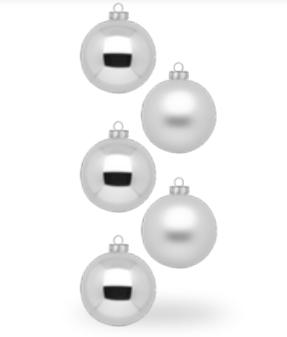 Image du produit Inge’s Glas Christmas Decor Boule de Noël Frosty Silver Ø 4 cm 36 pièces (36 x)