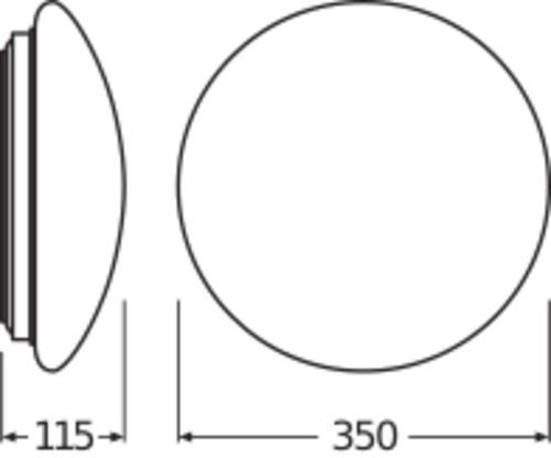 Image du produit Ledvance Plafonnier PLAFON SF CIRCULAR 350 18W 3000K IP44 (1440 lm)