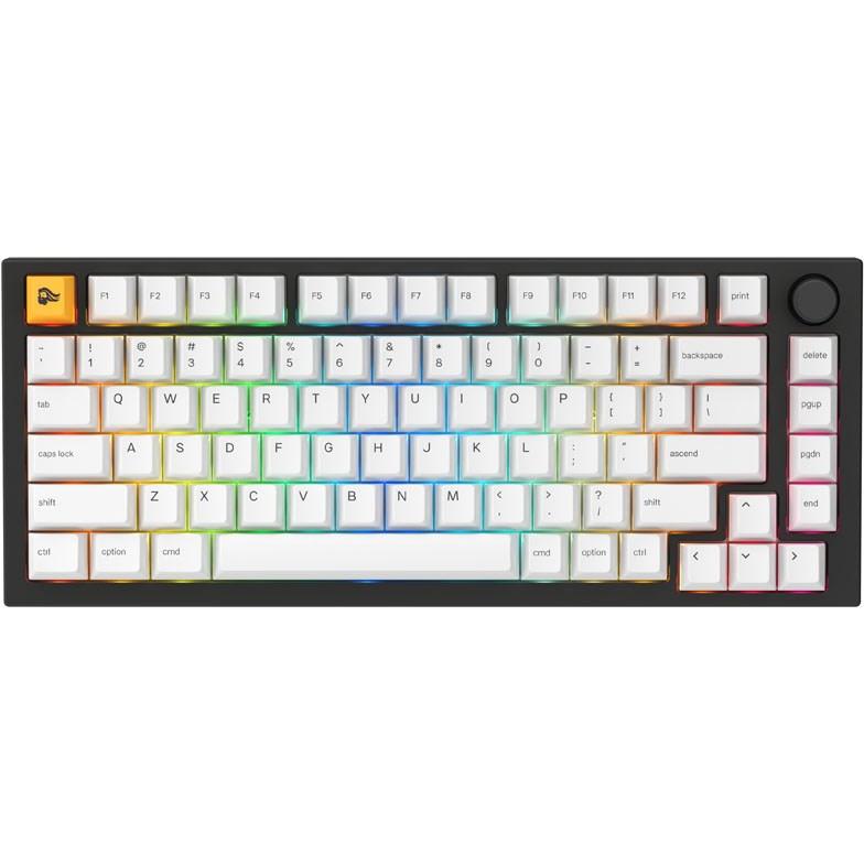 Glorious PC Gaming Race GMMK Pro (US, Kabelgebunden), Tastatur, Schwarz, Weiss