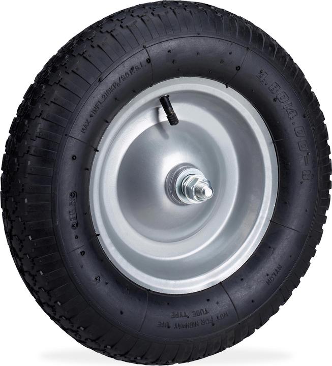Actual product image Relaxdays 4.80 4. Wheelbarrow Tyre with Axis