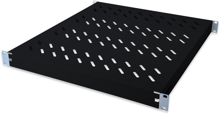 Digitus 1HE Fachboden fuer 48,3cm 19Zoll Netzwerkschrank RAL9005 schwarz fuer 600mm tiefe Schraen...