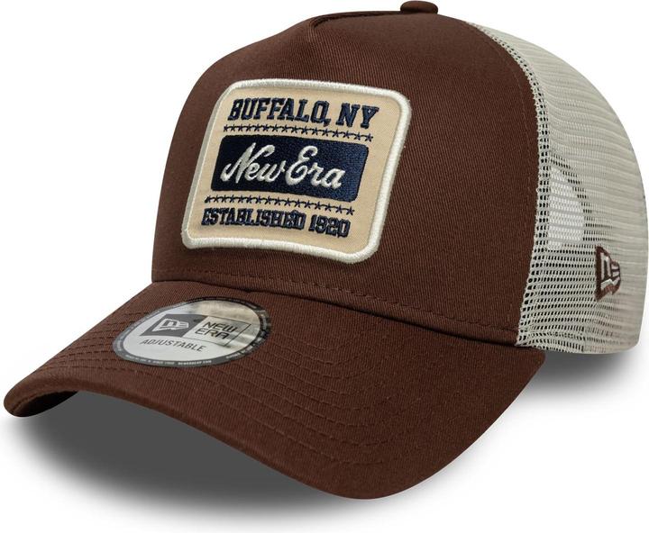 Produktbild New Era A-Frame Mesh Trucker Cap - Brand Patch Braun (One Size)