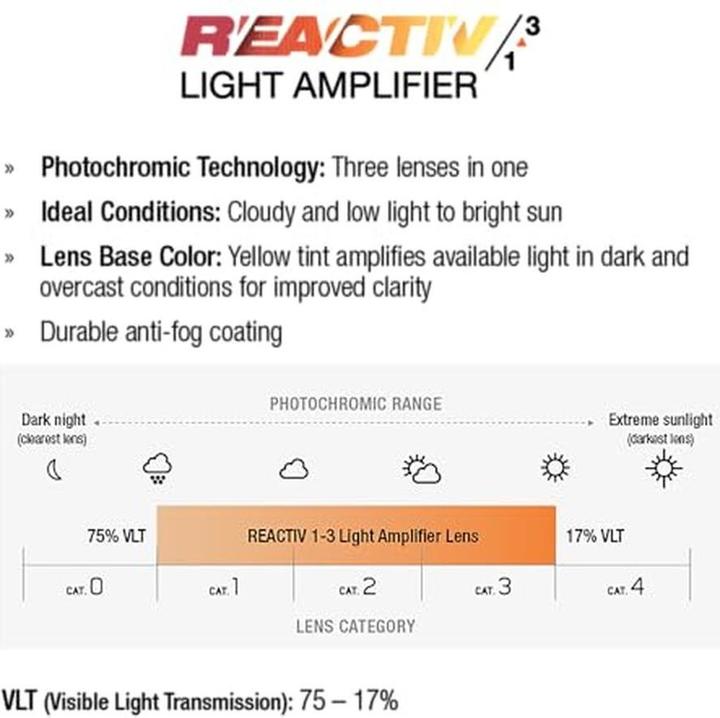 Actual product image Julbo Frequency Reactiv 1-3 (Black, Reactiv 1-3 Lt. Amplifier Yllw ML Rd)