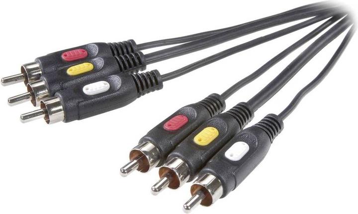 Image du produit SpeaKa Professional Câble de connexion Speaka 3x RCA/3x RCA 2 m (2 m, RCA)