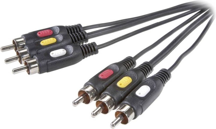 Actual product image SpeaKa Professional Speaka connection cable 3x Cinch 3x Cinch 2 m (2 m, Cinch)