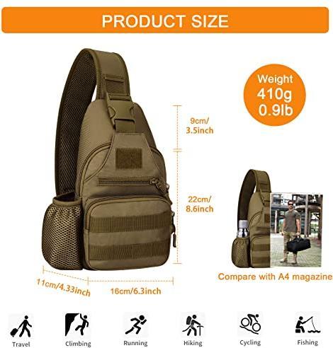 Produktbild Only-Bags.Store Tactical Chest Bag Militärische Umhängetasche Tactical Chest Sling Pack Crossbody Bag