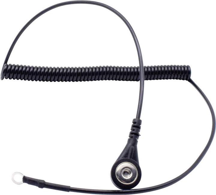 Produktbild Quadrios ESD-Erdungskabel 1.80 m Druckknopf 4 mm, Ringkabelschuhanschluss
