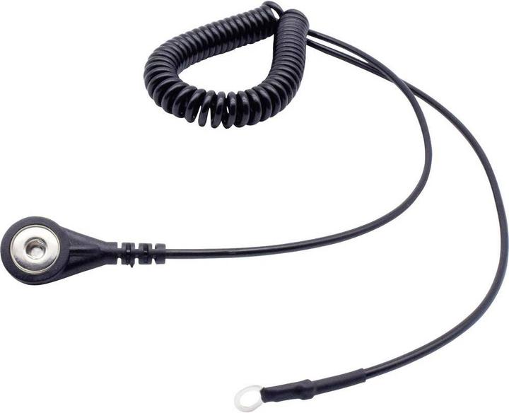 Produktbild Quadrios ESD-Erdungskabel 1.80 m Druckknopf 4 mm, Ringkabelschuhanschluss
