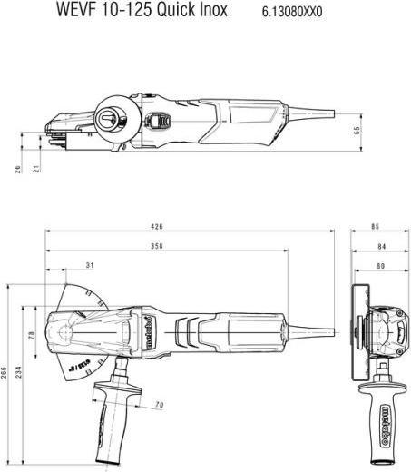 Actual product image Metabo WEVF 10 Quick Inox (125 mm)