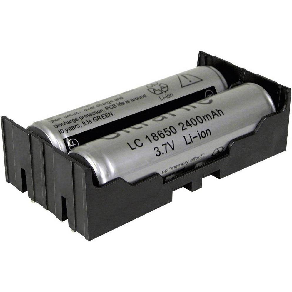 Memory Protection Devices Batteriehalter Pin für 2 LiIon-Zellen THT, Batterie Zubehör, Schwarz