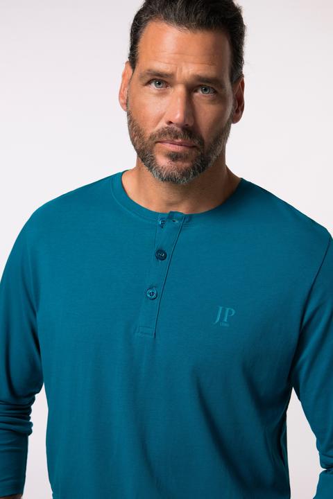 Produktbild JP1880 Henley, Basic, Shirt, Langarm, Knopfleiste, bis 8XL (3XL)