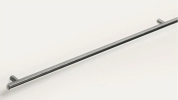 Actual product image Hettich Furniture handle Salvia brushed stainless steel 128 mm Ø 10 mm