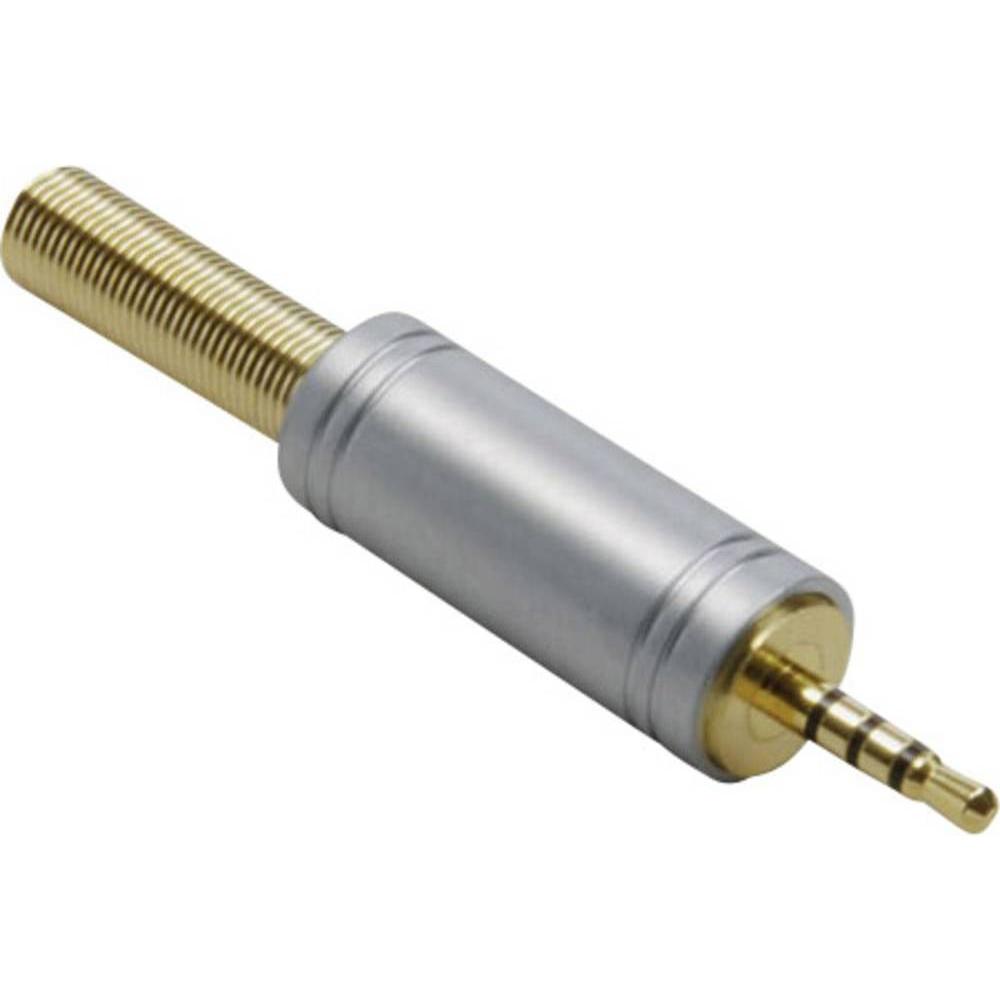 BKL Electronic Klinkensteckverbinder, 4polig, Audio Stecker, Gold