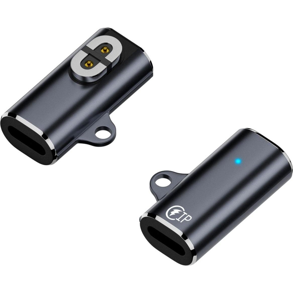 PowerGuard Lightning zu Shokz Kopfhörer magnetischer Charge Adapter, Mobilgerät Adapter, Schwarz