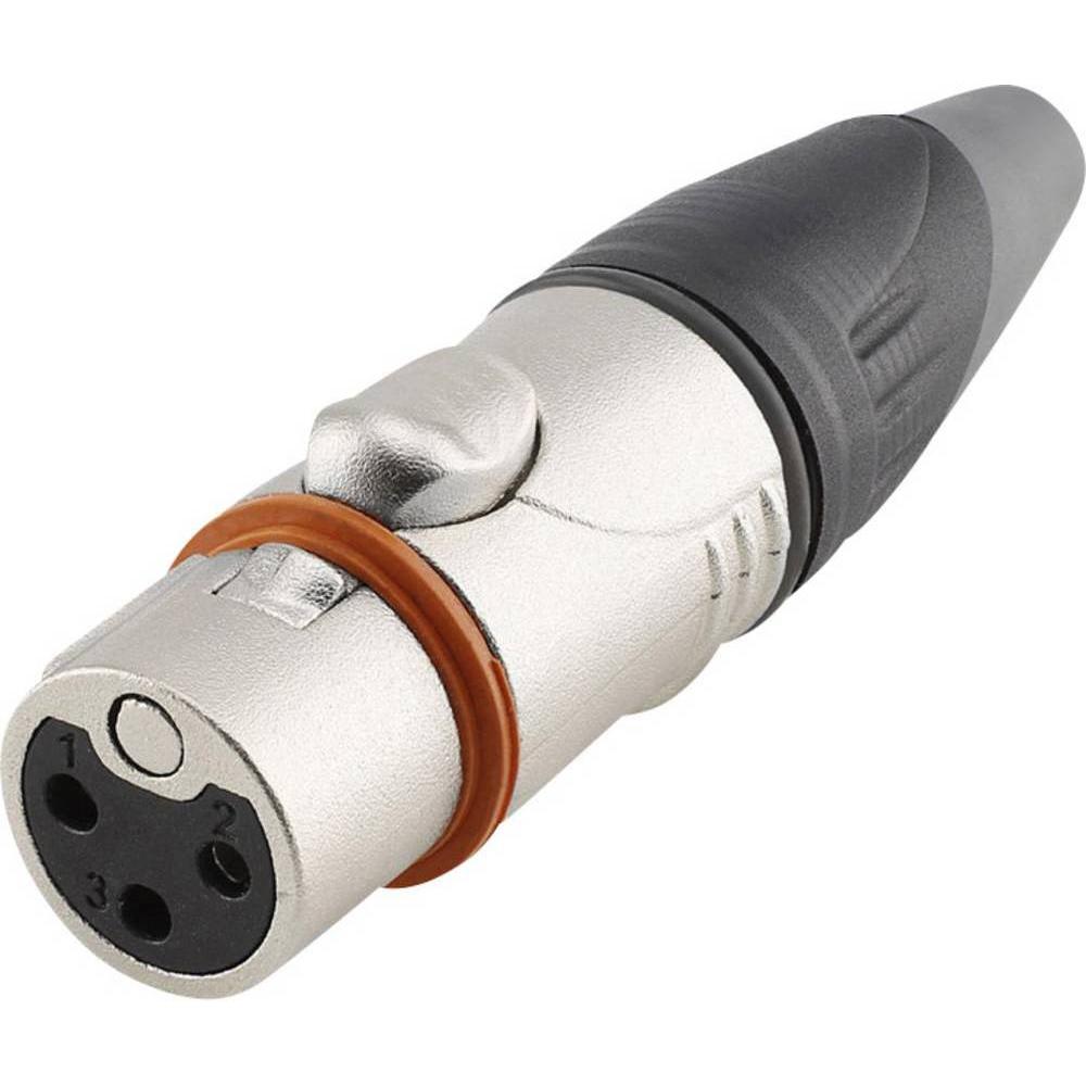 Hicon XLR Kupplung, Audio Stecker, Schwarz, Silber