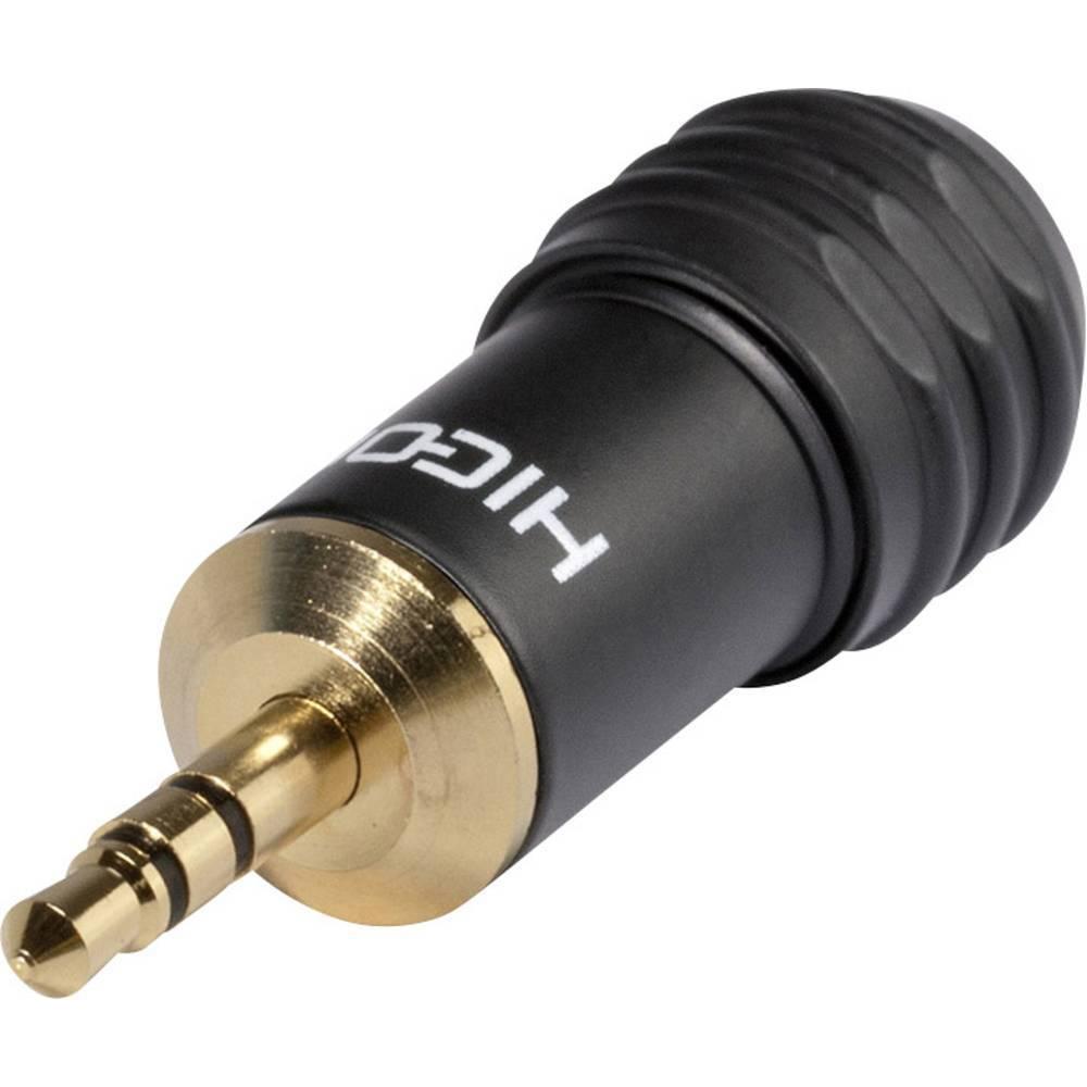 Hicon Klinkenstecker 3.5 mm, Audio Stecker, Schwarz