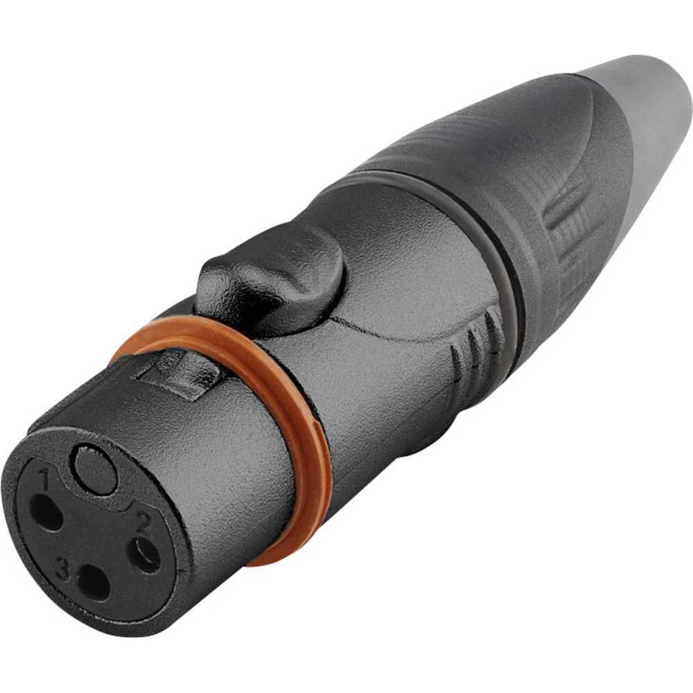 Hicon XLR Kupplung, Audio Stecker, Schwarz