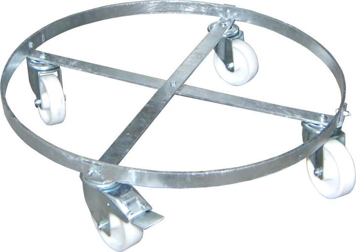 Actual product image eurokraft pro Drum dolly, zinc plated, FRW-1 drums with Ø up to 600 mm, loading height 162 mm. (300 kg)