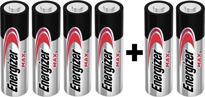 Productafbeelding Energizer Max Alkaline Mignon batterijen, 4 + 2 gratis (6 Pcs., AA)