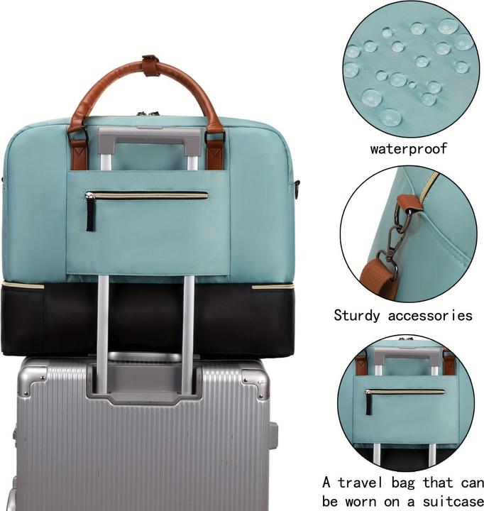 Image du produit Only-Bags.Store Sac de voyage avec compartiment à chaussures, sac de week-end sportif, sac de nuit avec