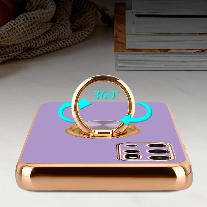 Produktbild Cadorabo Hülle für Samsung Galaxy S20 PLUS im TPU mit Kameraschutz und Ring LM089 Style (Samsung Galaxy S20+)