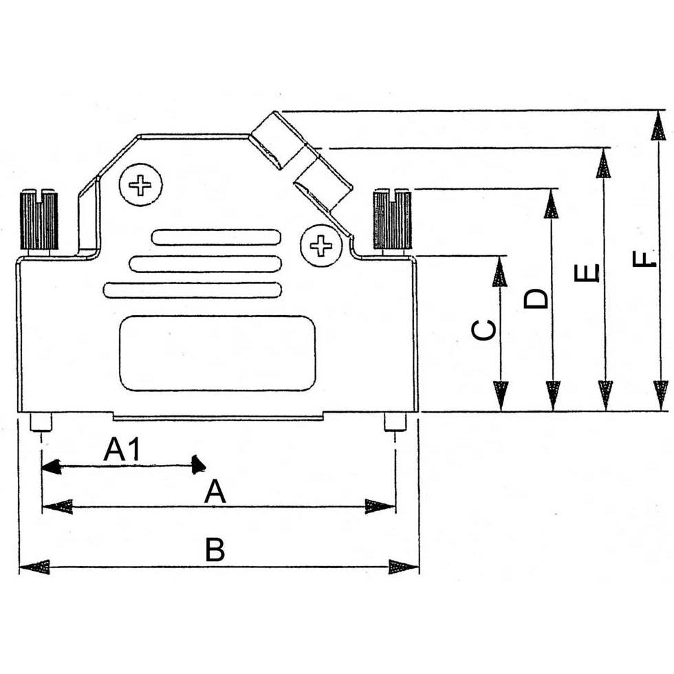Thumbnail - Assmann WSW D-SUB Gehäuse, Elektronikkabel + Stecker, Silber