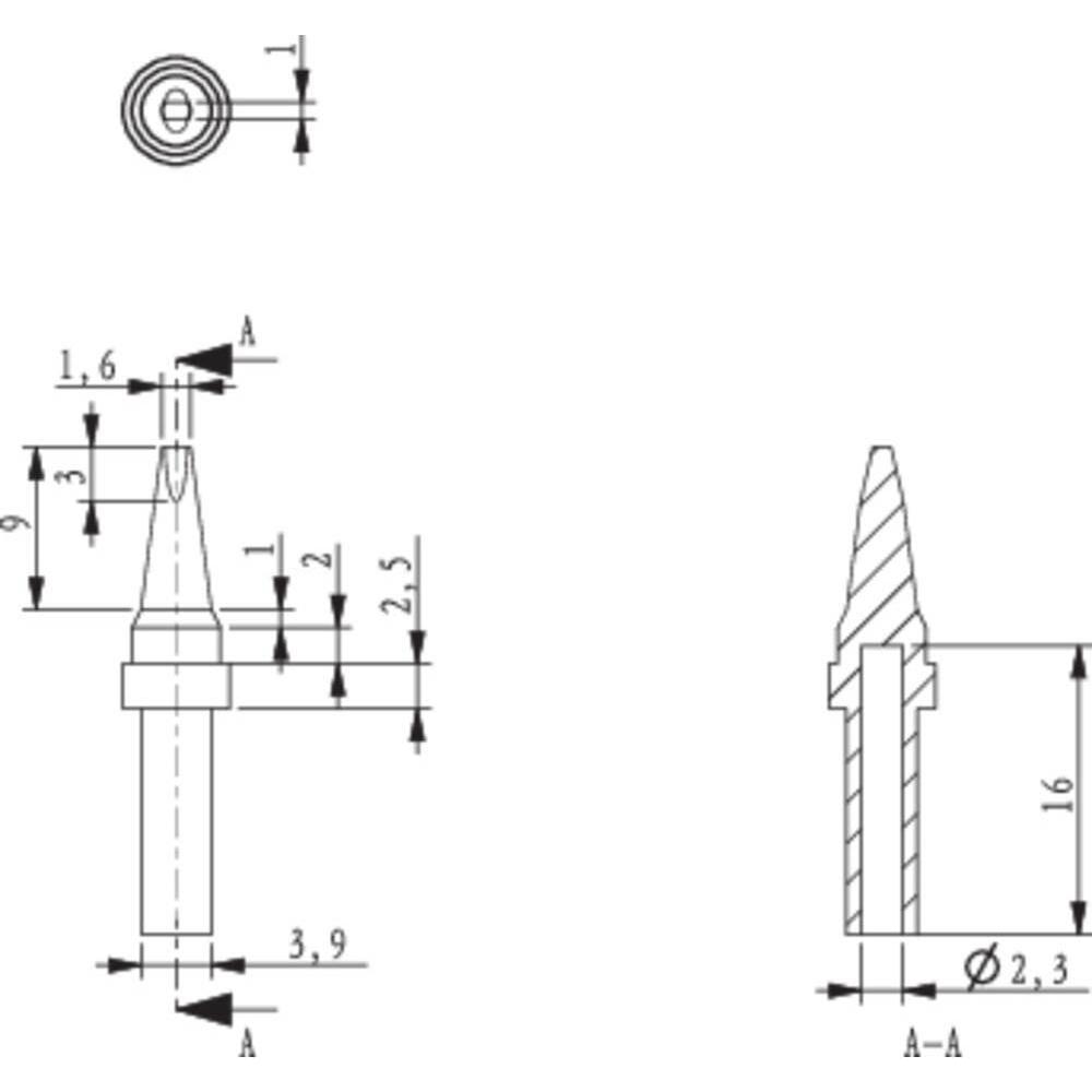 Thumbnail - Toolcraft Lötspitze Meisselform 1.6 mm (Lötspitze), Lötgerät Zubehör