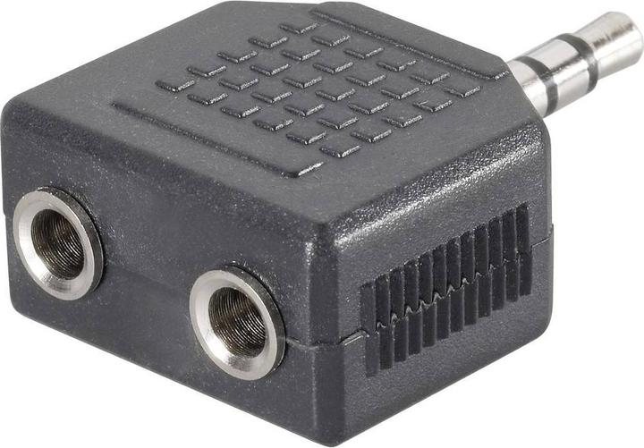 SpeaKa Professional Klinke Adapter Klinkenstecker 3.5 mm 2xKlinkenbuchse 3.5 mm Stereo (Audio Splitter)