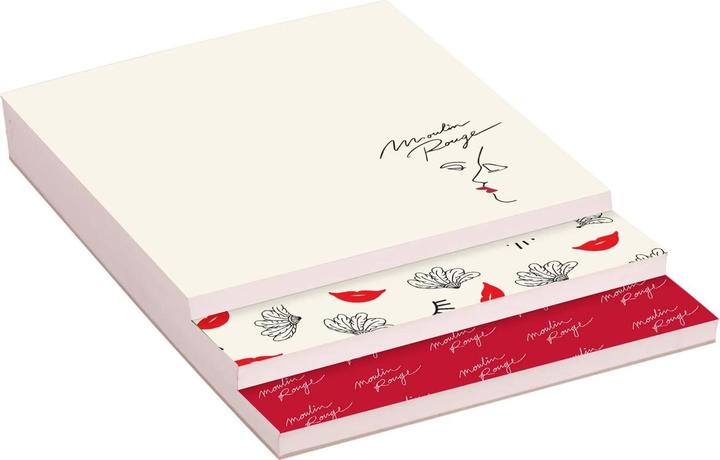 Produktbild Clairefontaine Moulin Rouge, Memoblock, 3 Ebenen, 10x14x0,8cm, 90 Blätter, 30 pro Format -