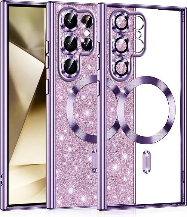 Image du produit Techsuit - Luxury Glitter MagSafe - Samsung Galaxy S22 Ultra 5G - Light Purple (Samsung Galaxy S22 Ultra 5G)