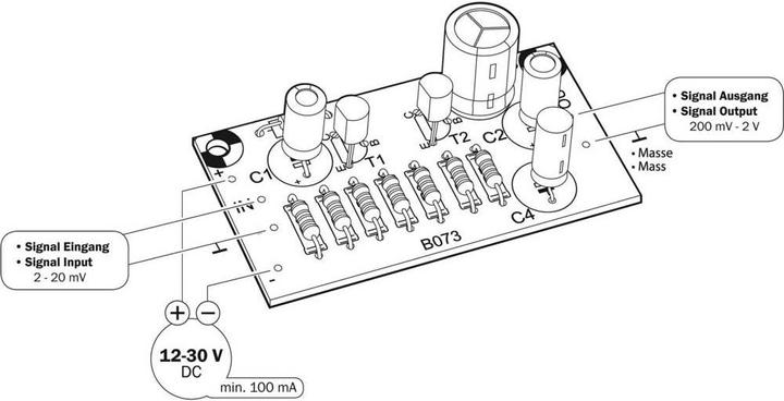 Image du produit Kemo B073 Kit préamplificateur 12 V/DC, 24 V/DC, 30 V/DC (Booster)
