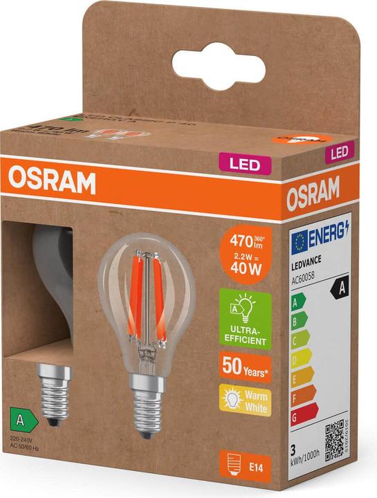 Produktbild Osram LED Classic (E14, 470 lm, 2x)