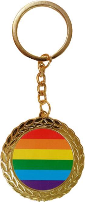Actual product image - Lgbt Flag Round Keychain