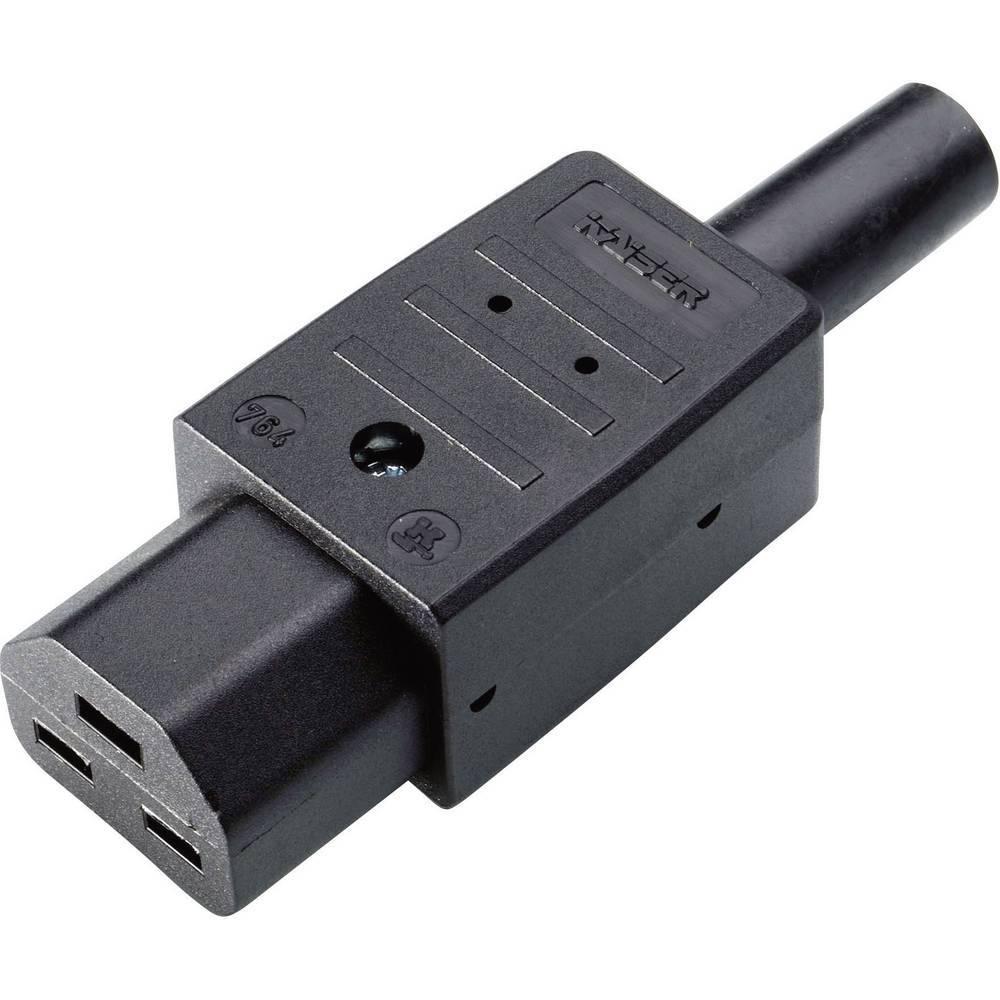 Kaiser Heissgerätedose, Elektronikkabel + Stecker, Schwarz