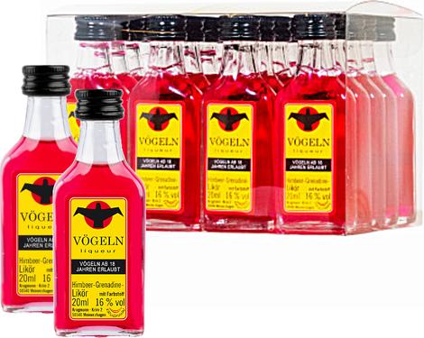 Produktbild Krugmann VÖGELN Shot Himbeere - Grenadine Likör Box / Deutschland (20 x 2 cl)