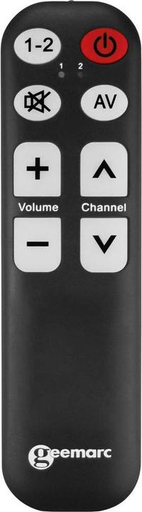 Actual product image Geemarc TV-5 adaptive remote control with large font and buttons for up to two devices (Universal remote control)