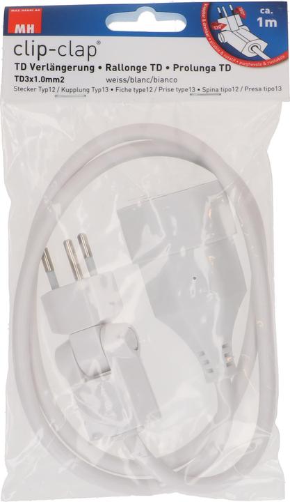 Image du produit Max Hauri clip-clap Rallonge TD H05VV-F3G1.0 (1 m, Type 13)