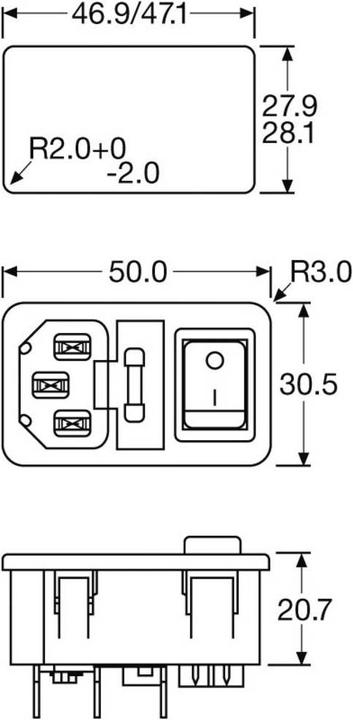 Produktbild No Name Kaltgeräte-Einbaustecker