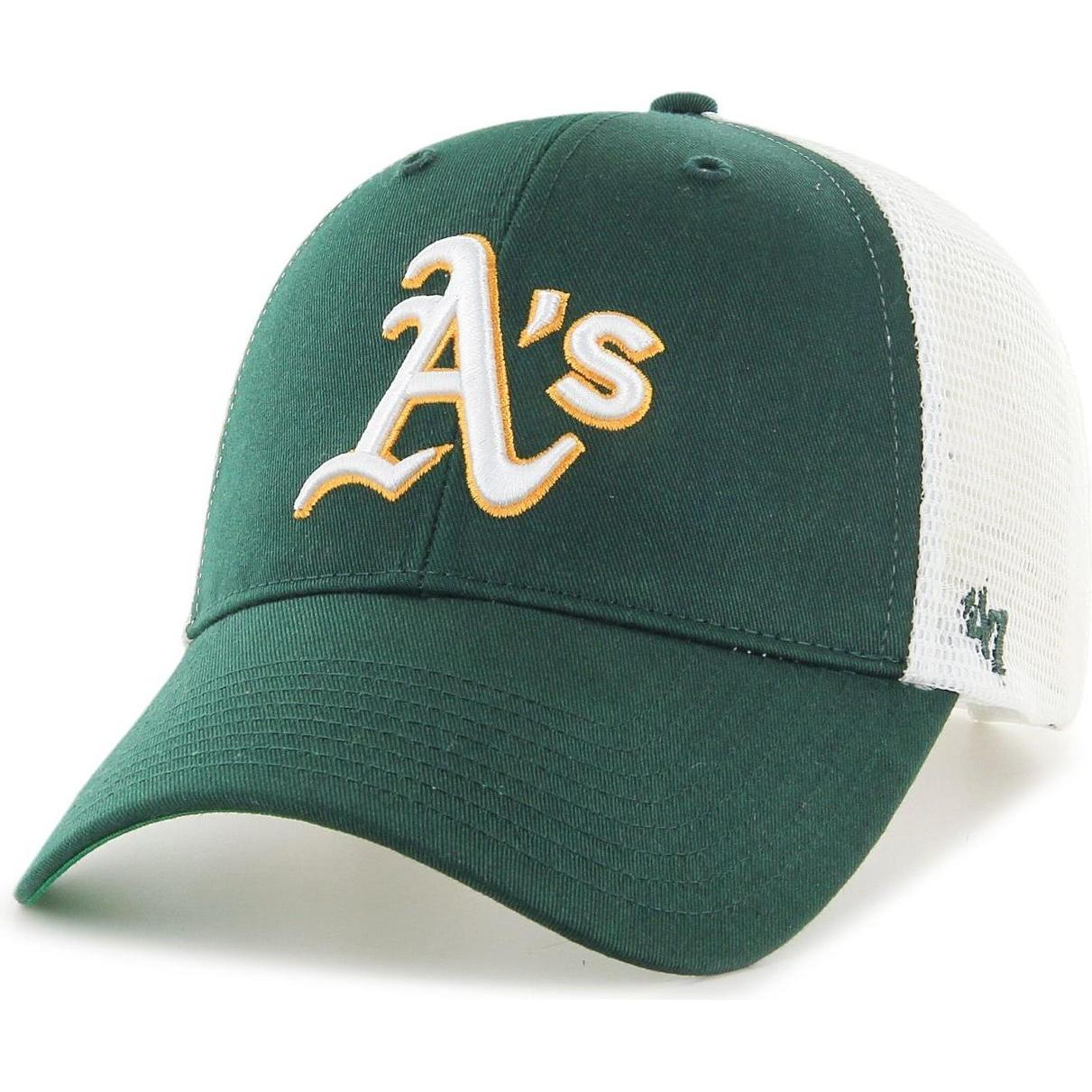 47 Brand, Jungen, Cap, Kinder Trucker Cap - BRANSON Oakland Athletics, Grün, (53, 55, 56, 52 C, 54 C)
