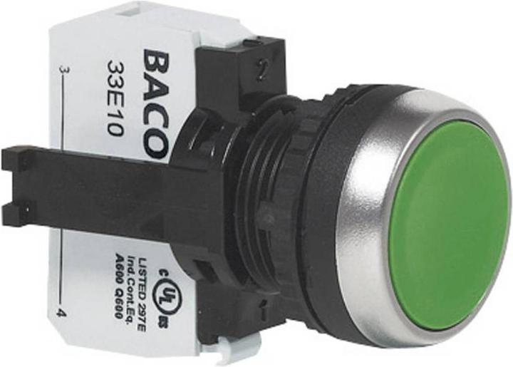 Baco Pulsante piatto momentaneo 600 V 10 A