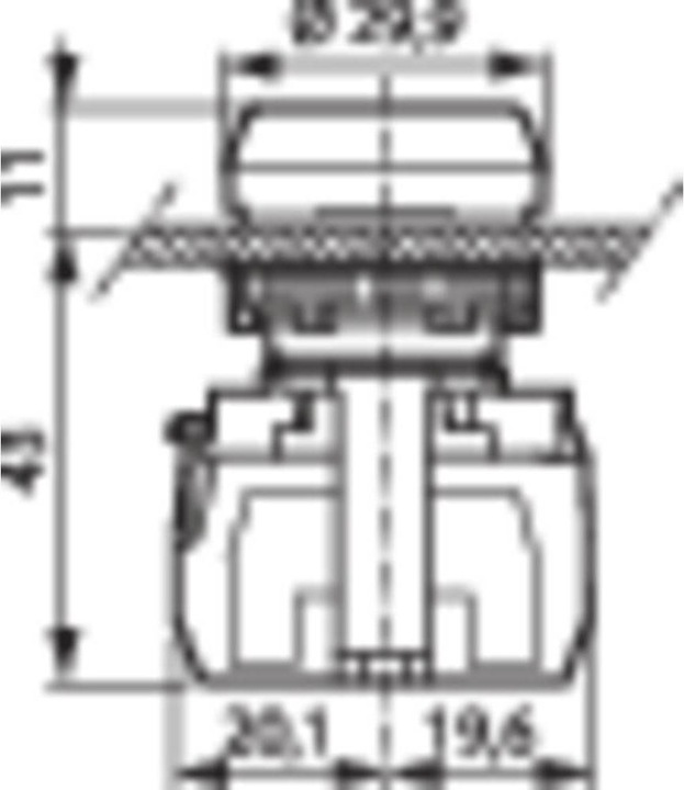 Produktbild Baco Drucktaster flach tastend 600 V 10 A
