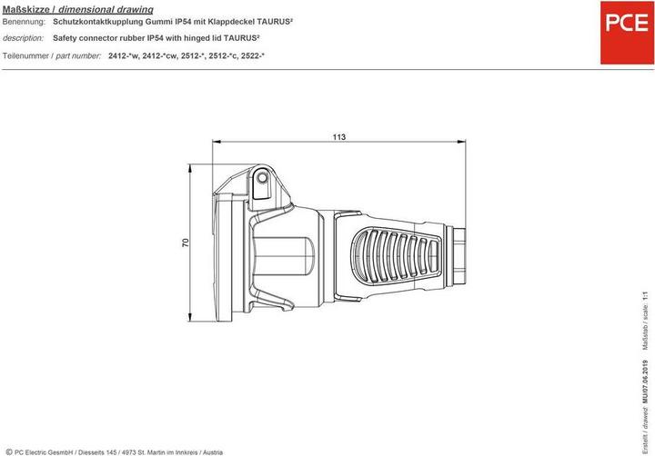 Actual product image PCE Taurus2 Rubber coupling KD nat IP54