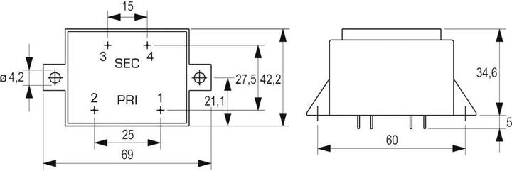 Produktbild Block EI 48/16.8 Printtransformator VCM 10 VA
