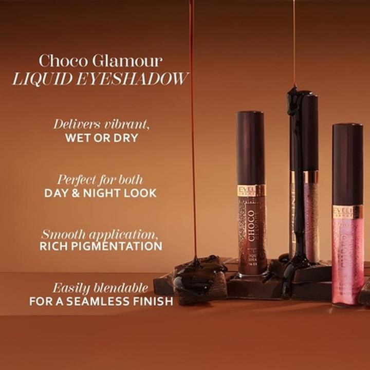 Actual product image Eveline Choco Glamour Liquid Eyeshadow 06 6.5Ml (06)