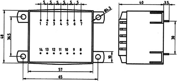 Produktbild Weiss Elektrotechnik EI 54-Printtransformator 16 VA