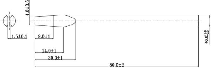 Actual product image Toolcraft Replacement soldering tip Long-Life (Soldering tip)