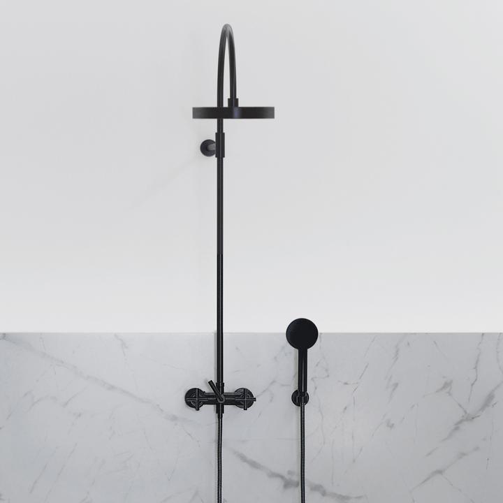 Actual product image Dornbracht Tara Showerpipe with shower mixer, without hand shower, projection stand shower 420 mm, 2